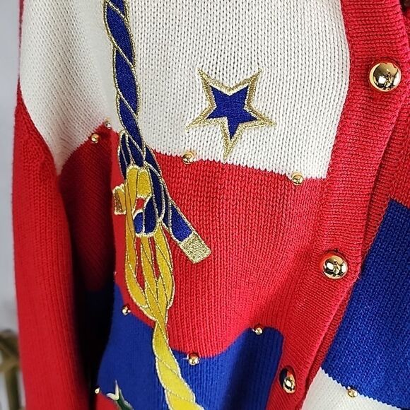 Nautical Cardigan Sweater Doncaster - Picture 5 of 16